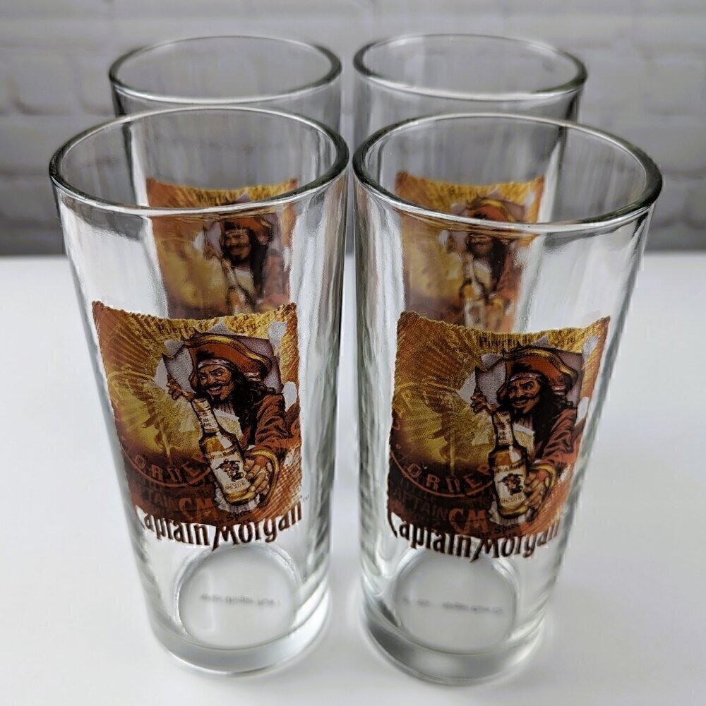 Captain Morgan Rum 4pk Highball Cocktail Glasses